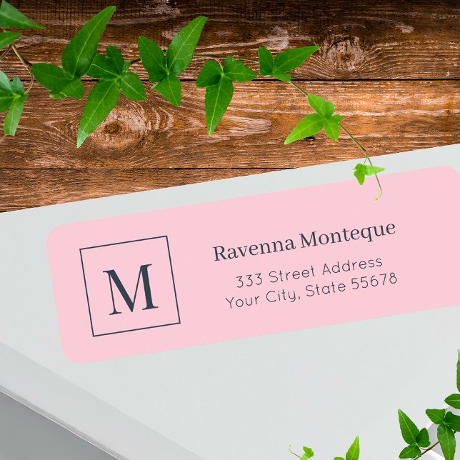 Pastel Pink Elegant Personalized Monogram Name (Creator Uploaded)