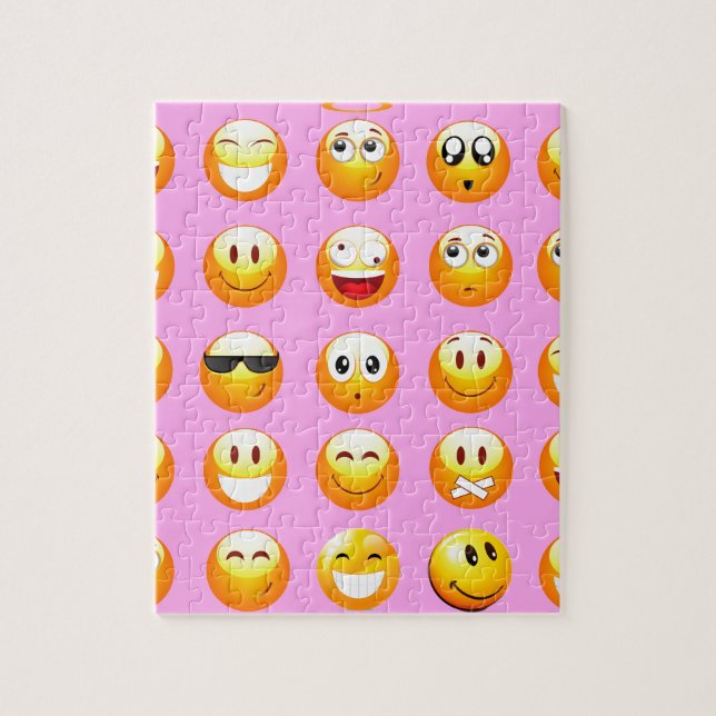 pastel pink emoji jigsaw puzzle (Vertical)