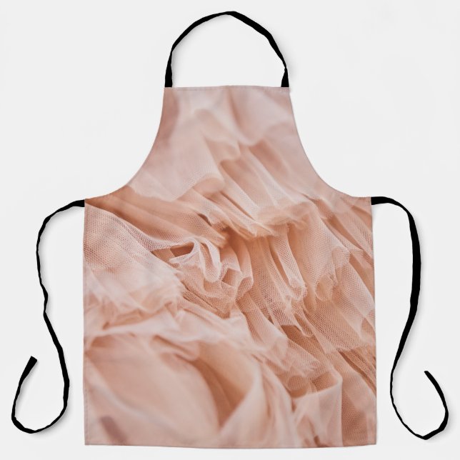 Pastel Pink Fabric: Elegant Textures. Apron (Front)