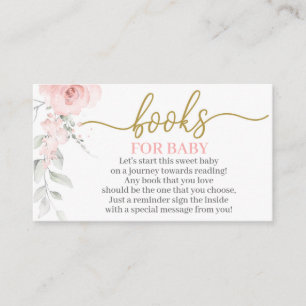 Pastel pink floral bring a book enclosure card