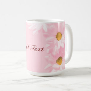Pastel Pink Floral Template, customize, Coffee Mug