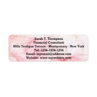 Pastel Pink Floral Watercolor Labels