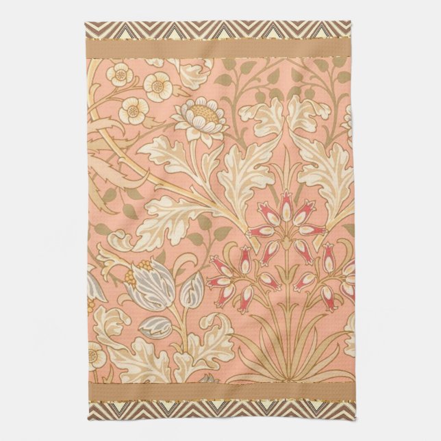 Pastel Pink Flowers Kitchen Towel (Vertical)