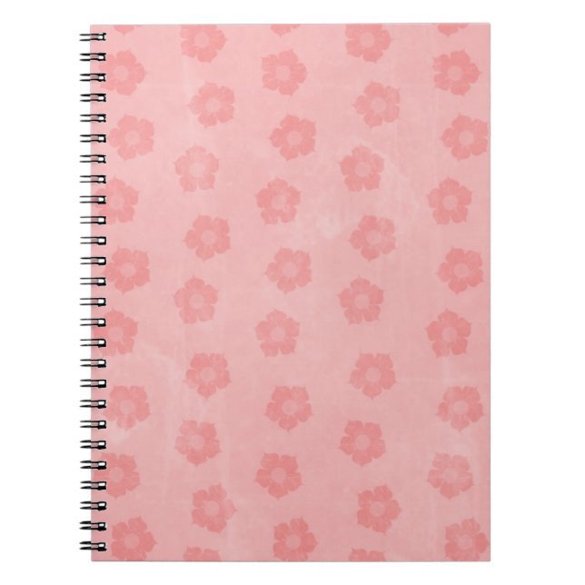 Pastel Pink Flowers Notebook (Front)
