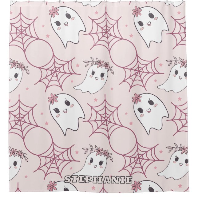 Pastel Pink Ghost Halloween Kawaii Pattern (Front)