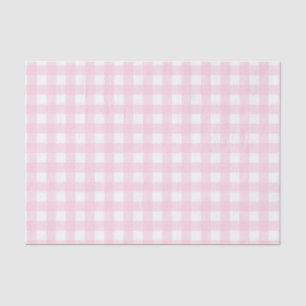 Pastel pink gingham tissue paper
