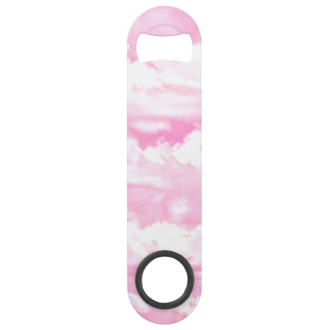 Pastel Pink Girly Clouds Decor Bar Key (Front)