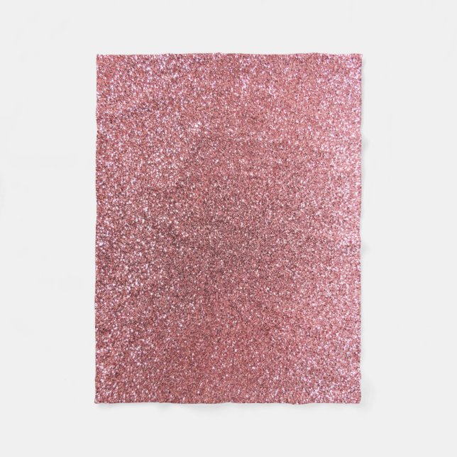 Pastel pink glitter fleece blanket (Front)
