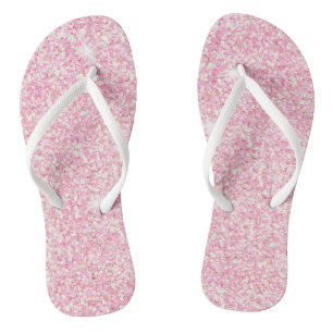 Pastel Pink Glitz and Glam   Flip Flops