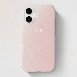Pastel Pink Gradient Personnalisé Monogramme Initi