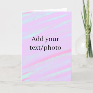 Pastel pink green add photo text watercolor retro  card