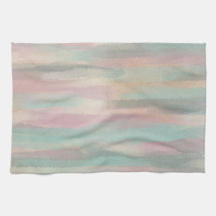 Pastel Pink & Green Aesthetic- Morocco Hills Range Kitchen Towel