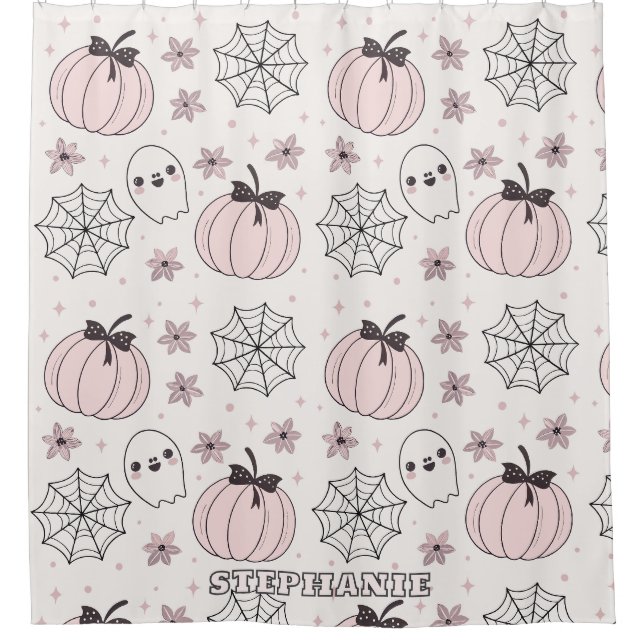 Pastel Pink Halloween Seamless Pattern (Front)