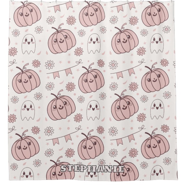 Pastel Pink Halloween Seamless Pattern (2) (Front)