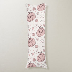 Pastel Pink Halloween Seamless Pattern (2) Body Pillow