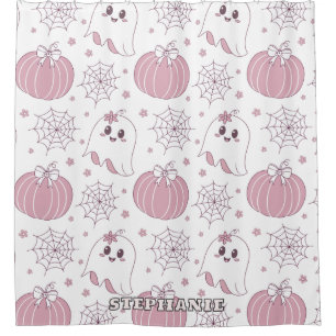 Pastel Pink Halloween Seamless Pattern (3)