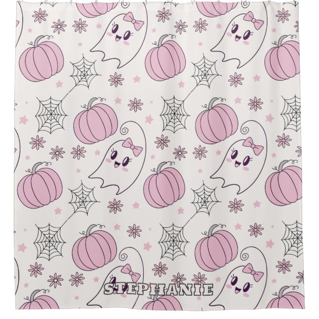 Pastel Pink Halloween Seamless Pattern (4) (Front)
