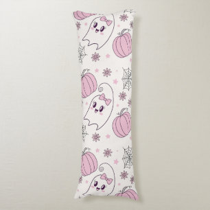 Pastel Pink Halloween Seamless Pattern (4) Body Pillow