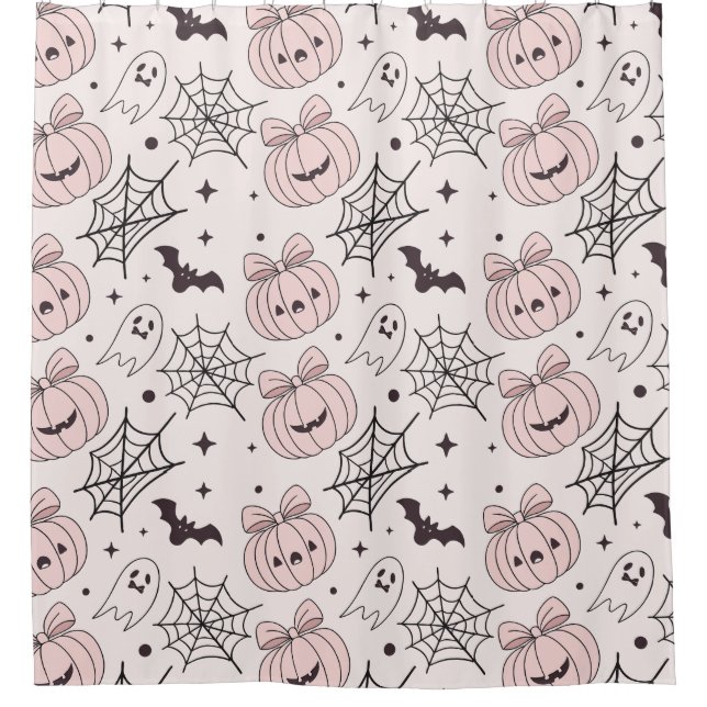 Pastel Pink Halloween Seamless Pattern (5) (Front)