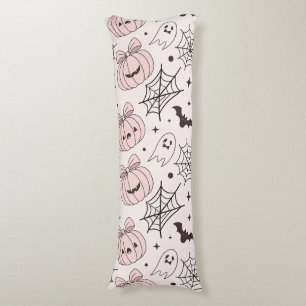 Pastel Pink Halloween Seamless Pattern (5) Body Pillow