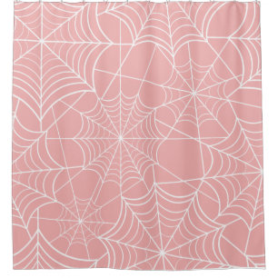 pastel pink halloween spider web