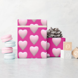 Pastel Pink Hearts Love Wrapping Paper