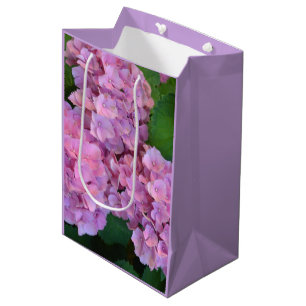 Pastel pink Hortensia hydrangea flowers  Medium Gift Bag