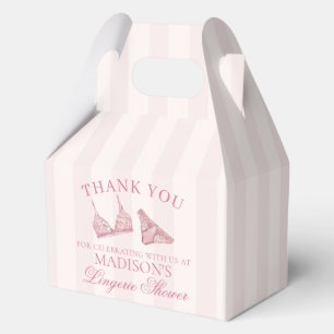 Pastel Pink Lingerie Shower Bachelorette Gable Favor Box