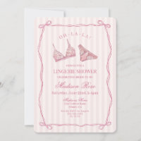 Pastel Pink Lingerie Shower Bridal Lace 