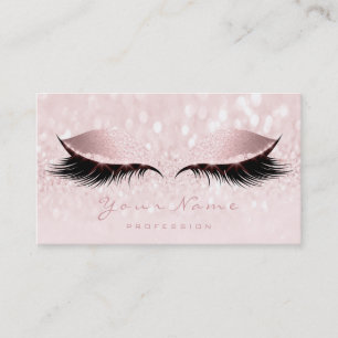 Pastel Pink Loyalty Card Makeup Artist Lashes 10