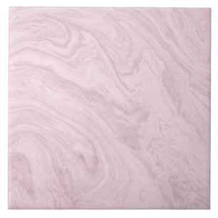 Pastel Pink Marble Watercolor Abstract Pattern Tile