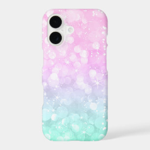 Pastel Pink & Mint Bokeh Glitter