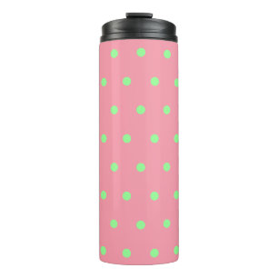 Pastel Pink Mint Green Dots Thermal Tumbler