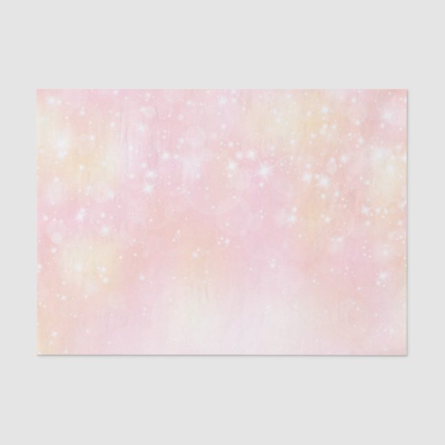 Pastel Pink Modern Sparkling Background Tissue Paper (Front)