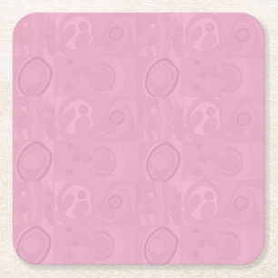 Pastel Pink Mother's Day Collection Square Paper Coaster