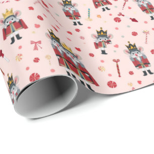 Pastel Pink Nutcracker's Mouse King Wrapping Paper