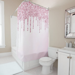 *~* Pastel Pink Ombre Violet Glitter Drip AP7