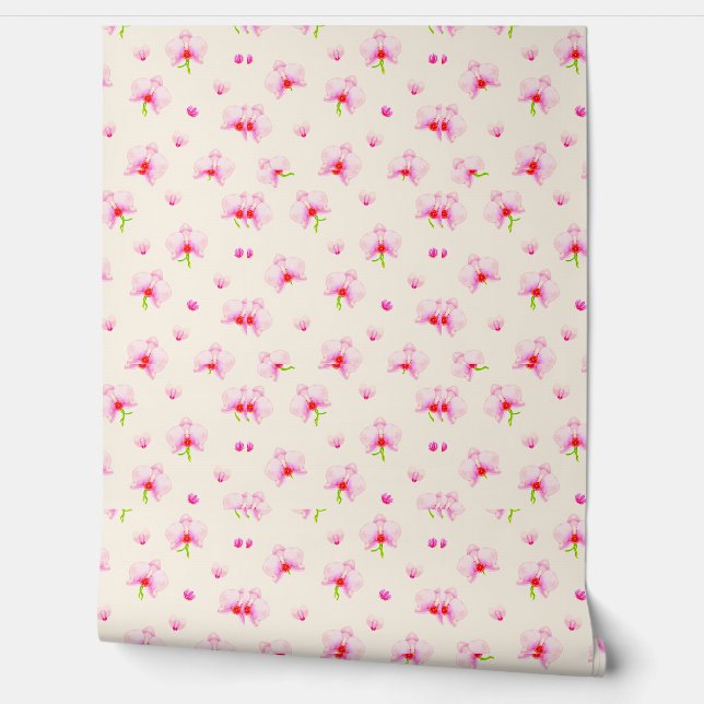 Pastel pink orchids wallpaper (Unrolling)