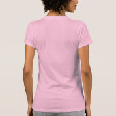 Pastel Pink Papillon Ladies T-Shirt (Back)