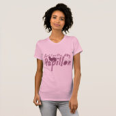 Pastel Pink Papillon Ladies T-Shirt (Front Full)