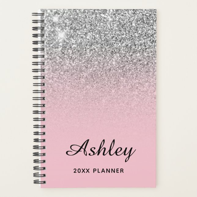 Pastel Pink Parties scintillant argent Ombre perso (Devant)