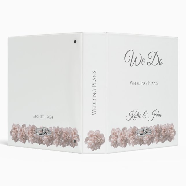 Pastel Pink Peony Dreams-Wedding Plans  Binder (Background)
