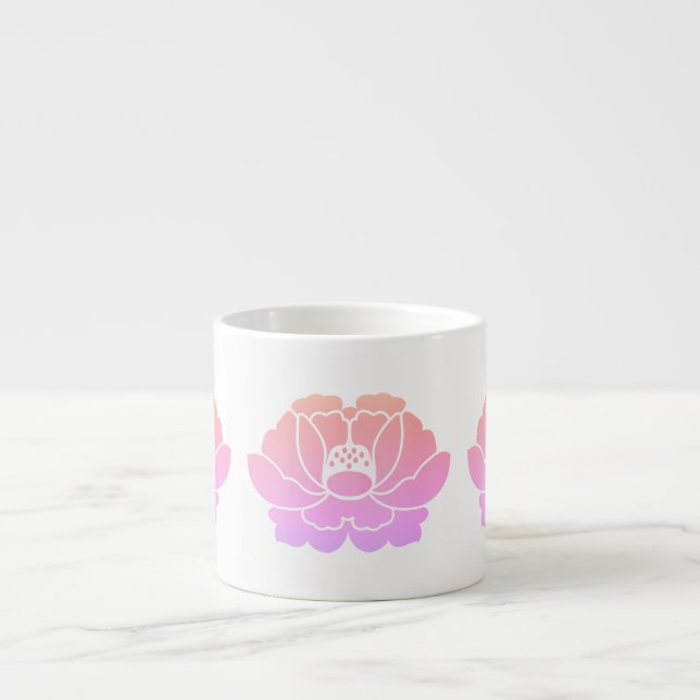 pastel pink peony espresso cup (Front)