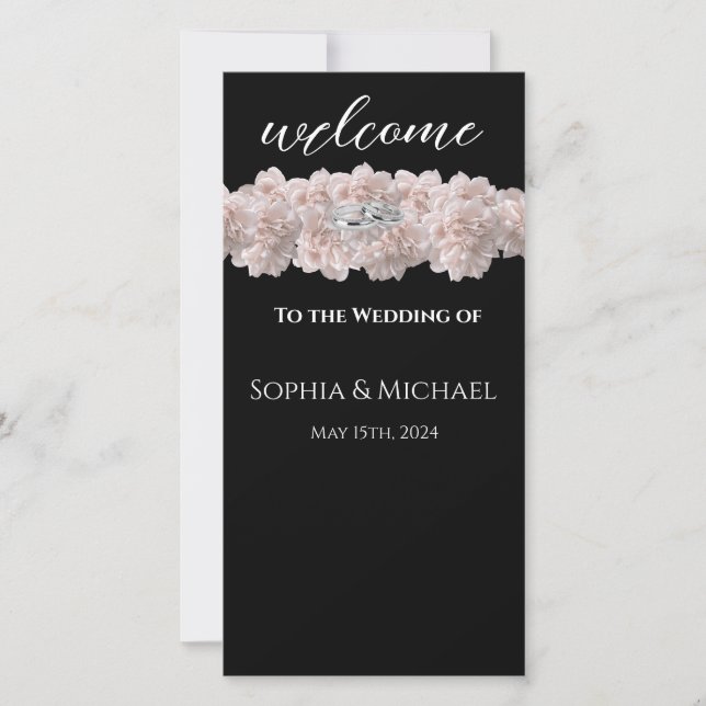 Pastel Pink Peony-Mariage - Programme de mariage d (Devant)