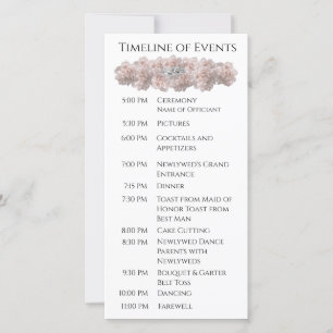 Pastel Pink Peony-Mariage - Programme de mariage d