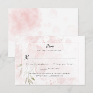 Pastel Pink Peony Watercolor Wash RSVP