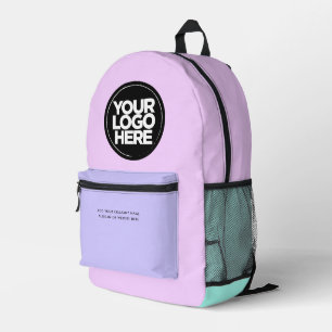 Pastel pink Personalized Corporate Logo and Text Printed Backpack