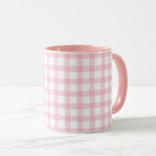 Pastel Pink Plaid – Soft Aesthetic Seamless Mug