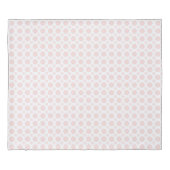 Pastel Pink Polka Dot Light Blush Pink and White Duvet Cover (Back)