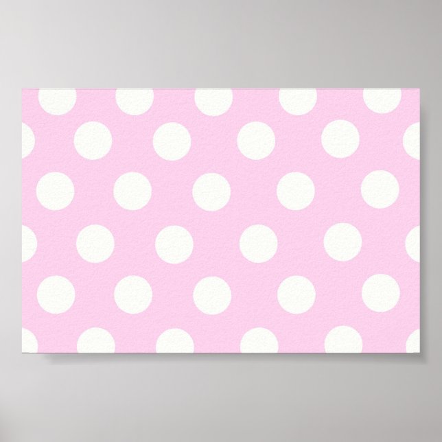 Pastel Pink Polka Dots Poster (Front)